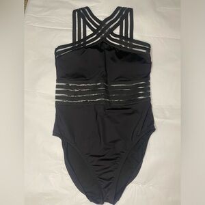 Kenneth Cole black see through swimsuit